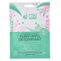 MKL Green Nature Masque Visage Purifiant Détoxifiant Bio pour Peau à problèmes, Peau Mixte, Peau Grasse