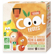 Vitabio Cool Fruits Manzana, Melocotón y Albaricoque 4x90 gr