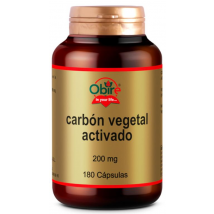 Obire Carbón Vegetal Activado 200 Mg 180 Cápsulas