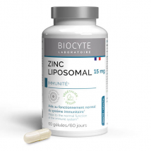 Biocyte Zinc Liposomal Défenses Naturelles Beauté de la Peau 60 Gélules