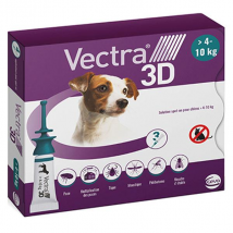 Vectra 3D solution spot-on pour chiens > 4–10 kg - 3 pipettes