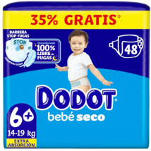 Pannolini Dodot Baby Dry T6+ (14-19 Kg) 48 unità