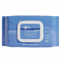 Uriage Bébé 1ère Lingettes Eau Nettoyante Visage Corps X70