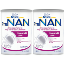 Nestlé PreNAN Nourrissons de Faible Poids ou Prématurés 2x400 gr