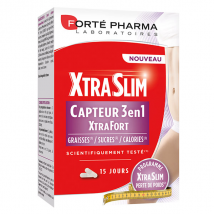 Forté Pharma Xtraslim Capteur 3en1 Capteur de Graisse et de Sucre 60 gélules