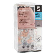 Suavinex Premium Biberon Débit Lent Petit Lapin Rose +0m 150ml - Col large -