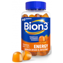 Bion3 Energy Multivitaminas con Probióticos, Vitaminas B12, C, D y Magnesio 60 Gummies