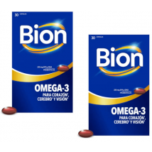 Bion3 Oméga-3 Cœur, Cerveau et Vision 30 Capsules 2 unités