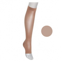 Veinax Transparent Chaussettes Pieds Ouverts Classe 2 Long Taille 4 Beige Discret - Pieds Ouverts -