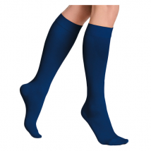 Sigvaris Styles Opaque Chaussettes Classe 2 Long Taille XXL Bleu Marine - Pieds Fermés -