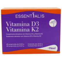 Essentialis Vitamina D3 Vitamina K2 60 Comprimidos