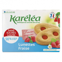 Karéléa Biscuits Sans Sucres Ajoutés Lunettes Fraise 175g