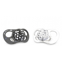 Ciuccio Twisthake in bianco e nero + 6m 2 unità