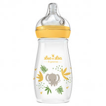 Luc et Léa Biberon Plastique Jaune Éléphant 270ml