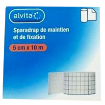 Alvita Sparadraps de Maintien et de Fixation 5cm x 10m - Extensible -