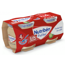 Nutribén Potitos Legumes com Frango +4m 2x120 gr