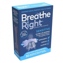Breathe Right Bandelettes Nasales Petit Moyen Sensitive Nez Congestionné 30 unités