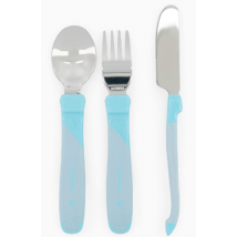 Conjunto de talheres em aço azul pastel Twistshake +12m