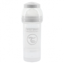 Twistshake Biberon Anti-Colique Blanc +2m 260ml