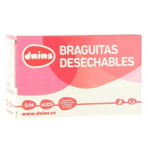 Dnins Braguitas Desechables Post-Parto Papel Talla S/M 4Uds