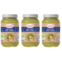 Babybio Good Night Pote Ervilhas, Milho e Arroz +6m 3x200 gr