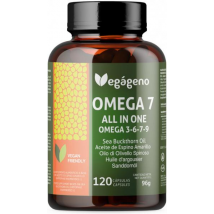 Vegágeno Omega 3, 6, 7 y 9 Aceite de Espino Amarillo 120 Cápsulas