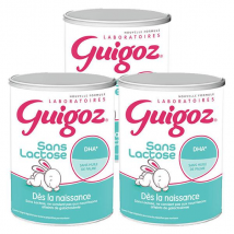 Guigoz Lait en Poudre Sans Lactose 1er Age 400g - Lot de 3