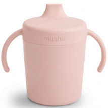 Mushie Tazza didattica con manici Solid Blush 230 ml
