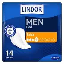 Lindor MEN Protectores Extra 4 Gotas Incontinencia 14 uds