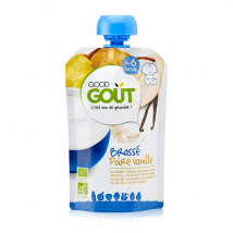 Good Goût Gourde Brassé Poire Vanille +6m Bio 90g - Fruits -