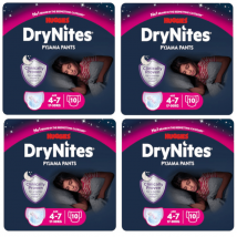 Huggies DryNites Night Diapers Girls Size 4-7 (17-30 Kg) 4x10 Units