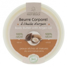Haut-Ségala Beurre Corporel à l'Huile d'Argan 120ml Bio pour Peau Mature, Peau Sèche à Très Sèche