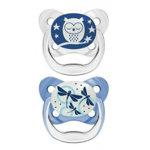 Dr Brown ́s Prevent Chupete Nocturno 0-6m Blanco y Azul 2 uds