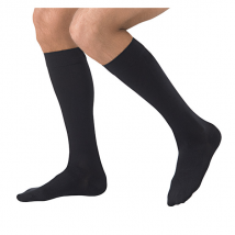 Sigvaris Essentiel Microfibre Homme Chaussettes Classe 2 Normal Taille XL+ Noir - Pieds Fermés -