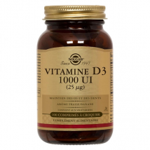 Solgar Vitamine D3 1000 UI 100 comprimés à croquer