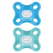 Mam Comfort Sucette Physiologique 0-2 mois Coloris Bleu - Lot de 2 + Boîte de Stérilisation