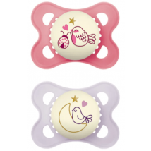 MAM Original Night Pacifier Matte Pink 2-6m 2 units