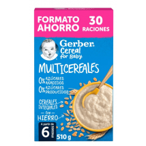 Gerber Multigrãos 0%0% Formato Poupança +6m 510 gr