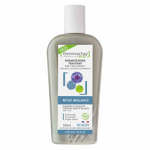 Dermaclay Shampoing Traitant Bio Cheveux Gris Argile Bleue 250ml Vegan - Vitalité, Brillance, Douceur, Eclat -
