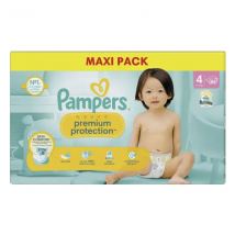Pampers Premium Protection Taille 4 Couches x86 9kg - 14kg Notre N°1 Pour Le Confort & La Protection