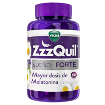 ZzzQuil Sueño Forte Mayor Dosis de Melatonina 60 Gummies