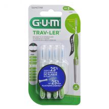 Gum Brossette Interdentaire Trav Ler 1,1mm 4 unités - Manuel -