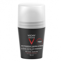 Vichy Homme Déodorant Anti-Transpirant Contrôle Extrême 72h Roll-On - 50ml - Anti-transpirant -