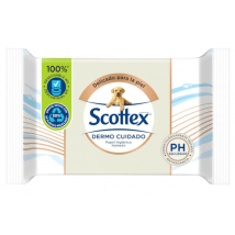 Papel higiênico úmido Scottex Dermocare 66 unidades