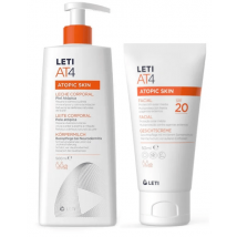 Leite Corporal Leti AT4 para Pele Atópica 500 ml + Creme Facial FPS 20 50 ml