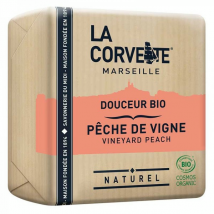 La Corvette Marseille Savon Douceur Bio Pêche de Vigne 100g