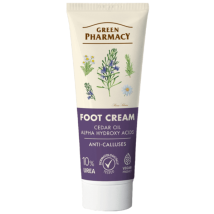 Greenpharmacy Crema Pies Ácido Alfa Hidroxi y Aceite de Cedro 75ml