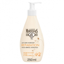 Le Petit Marseillais Lait Hydratant Karité, Aloès et Cire d'Abeille 250ml pour Peau Sèche à Très Sèche