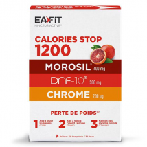 EaFit Minceur Active - Calories Stop 1200 - Perte de poids - Au Morosil - 60 Comprimés