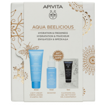 Apivita Aqua Beelicious Gel-Creme 40 ml + Booster 10 ml + Limpador 5 ml